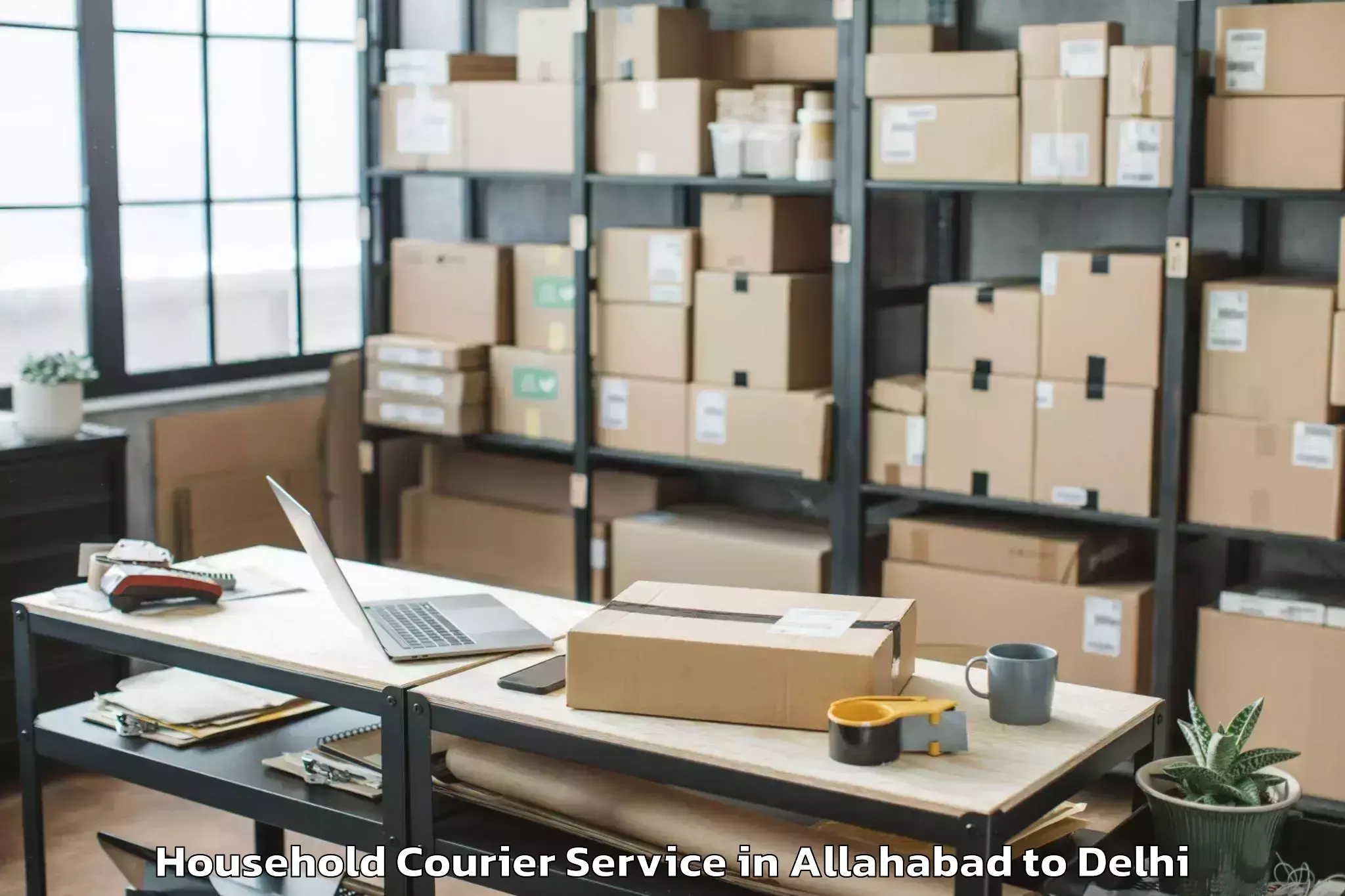 Easy Allahabad to Dlf Promenade Mall Household Courier Booking